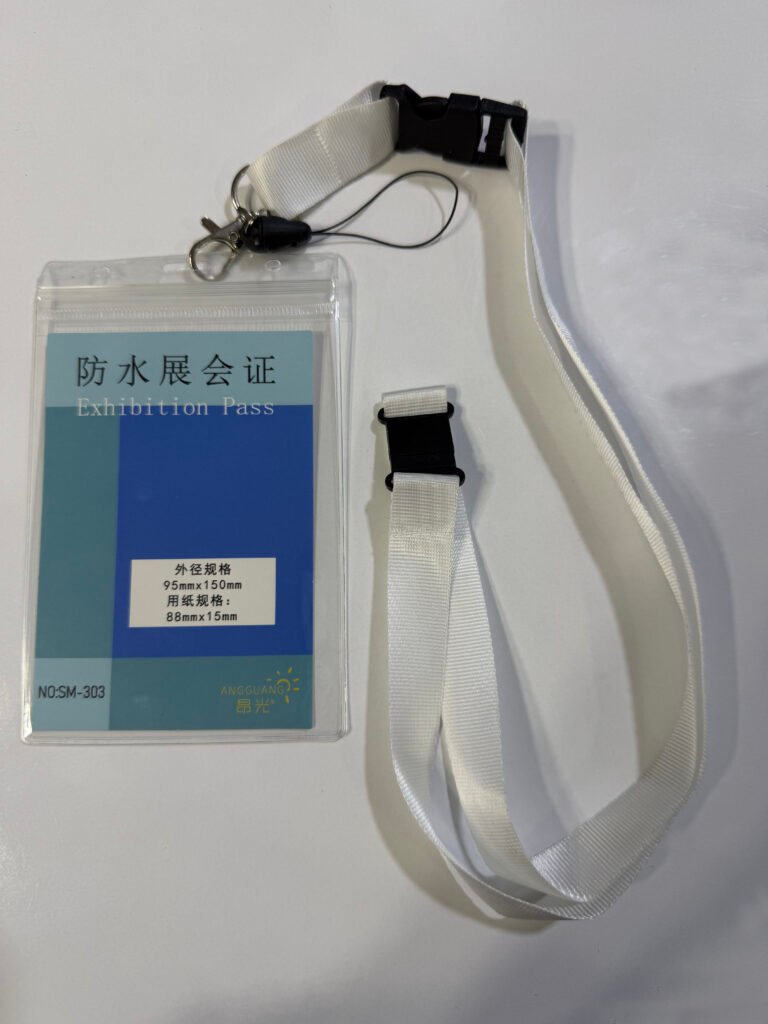 Porte badge & cordon Blanc
