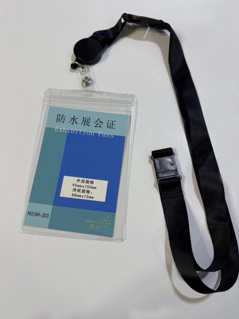 Porte badge & cordon Noir